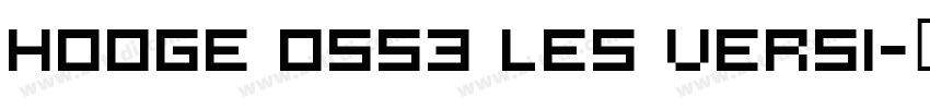 Hooge 0553 LeS versi字体转换